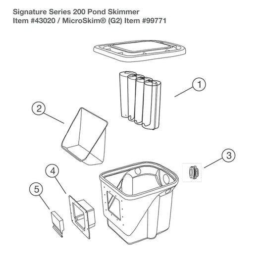 Aquascape Signature Series 200 Skimmer Replacement Parts - Item 43020