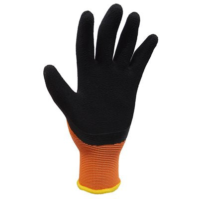 Photo of TWXpert Knitted Polyester Gloves Orange with Latex Foam Black Palm