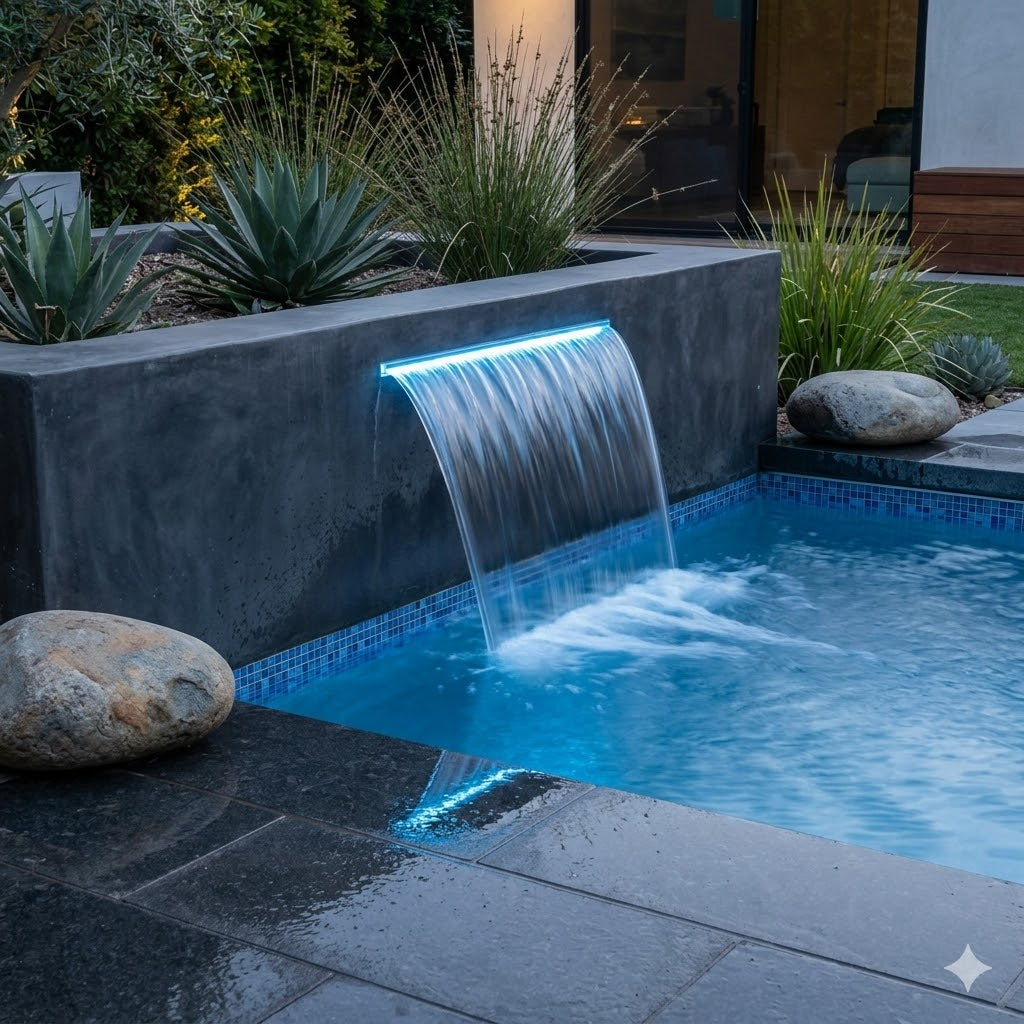 Waterscaping LED Acrylic Spillway - Color Changing Sheer Descent