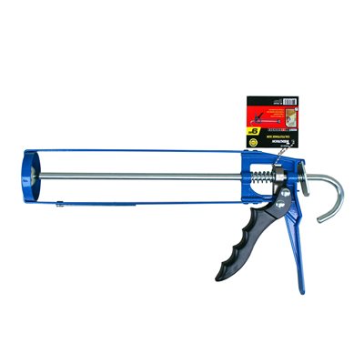 Photo of Tooltech Skeleton-Style Caulking Gun with Auto Flow Stop 9" Blue