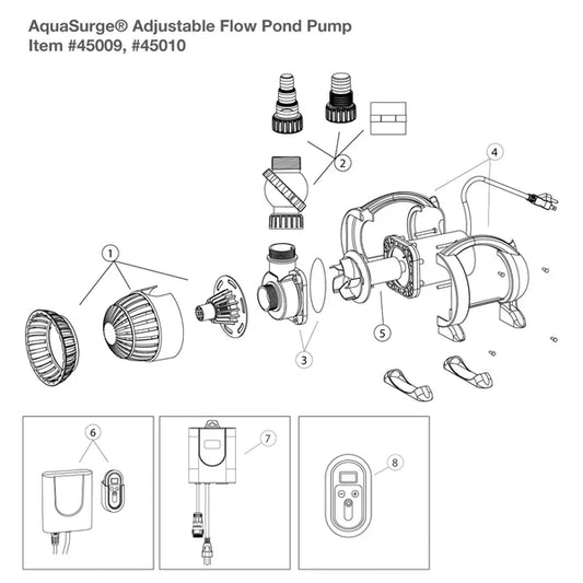 Aquascape Aquasurge Pumps Replacement Parts