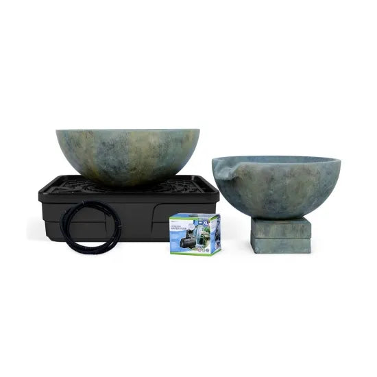 Photo of Aquascape Large Spillway Bowl and Basin Landscape Fountain Kit