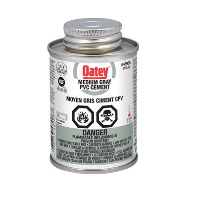 Photo of Oatey PVC Cement With Brush Grey