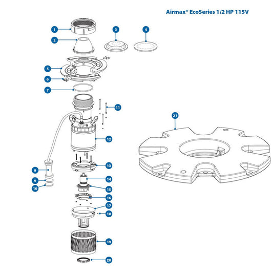 Photo of Airmax 1/2 HP Replacement Parts for EcoSeries Fountain