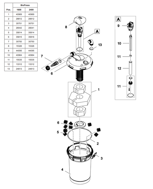 Atlantic-Oase BioPress UVC Pressure Filters Replacement Parts