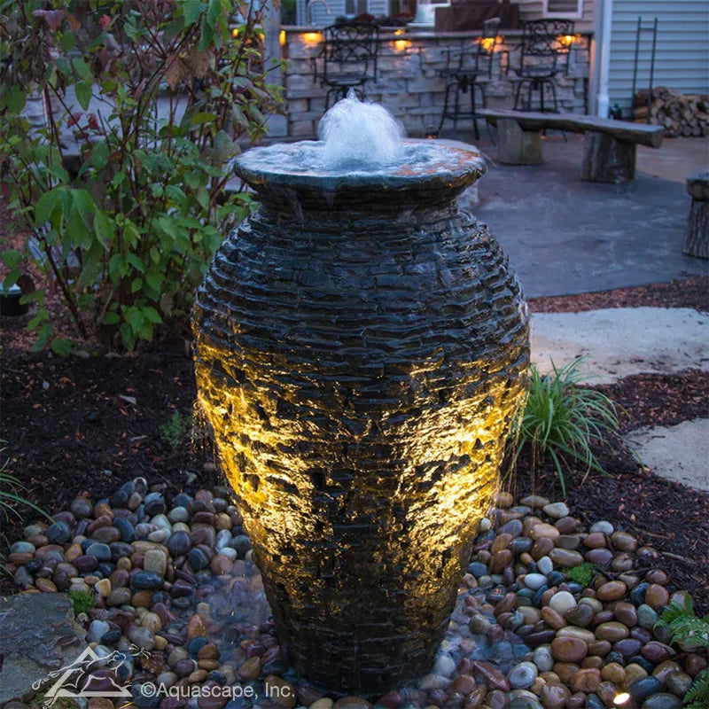 Photo of Aquascape Stacked Slate Urn Fountain Kits