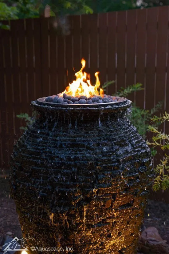 Photo of Aquascape Fire and Water Stacked Slate Urn Large