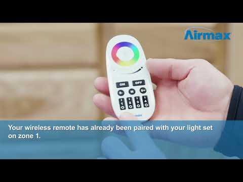 Airmax RGBW Color-Changing-LED Light Remote