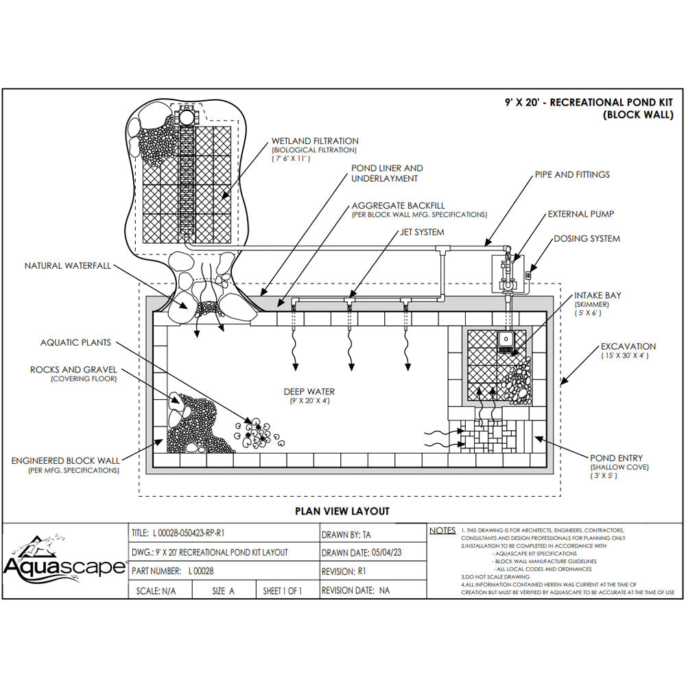 Photo of Aquascape Recreational Pond Kit 9x20