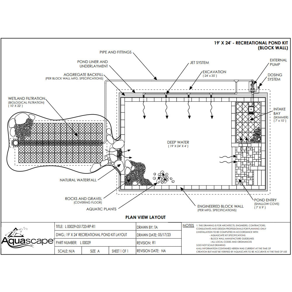 Photo of Aquascape Recreational Pond Kit 19x24